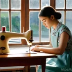 패션디자인 실무 워크숍 후기 - **Prompt:** A young, determined fashion design student, late teens to early twenties, sits at a clas...