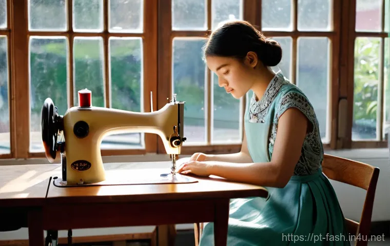 패션디자인 실무 워크숍 후기 - **Prompt:** A young, determined fashion design student, late teens to early twenties, sits at a clas...