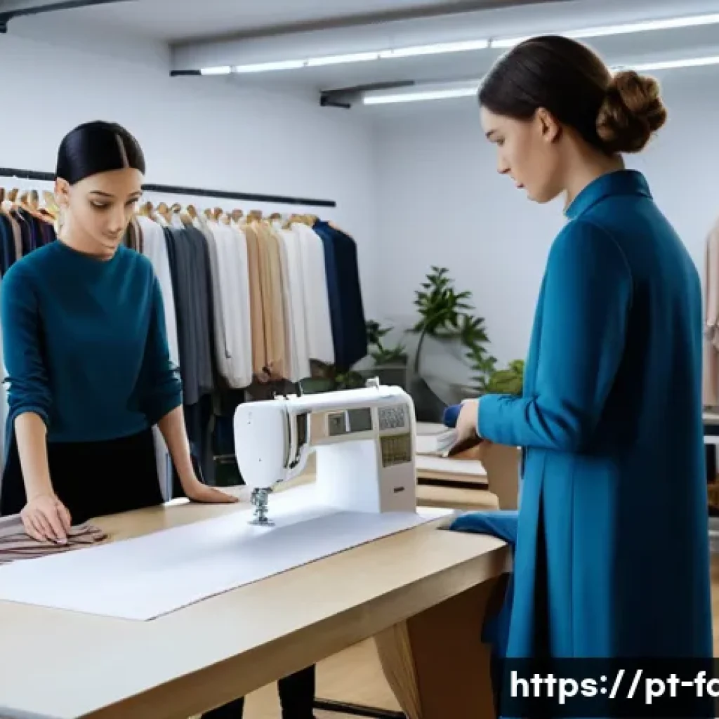 패션디자인 분야의 인기 자격증 - A modern fashion designer’s studio scene showcasing a diverse group of professionals actively engage...