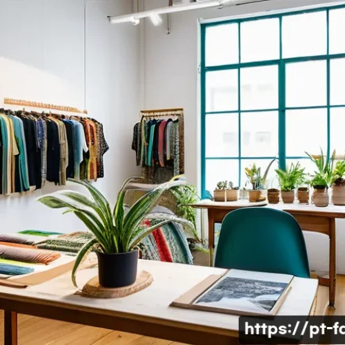 Home 33 패션디자인 초보자를 위한 가이드 - A cozy and well-lit fashion atelier in São Paulo, Brazil, featuring a diverse group of designers ske...