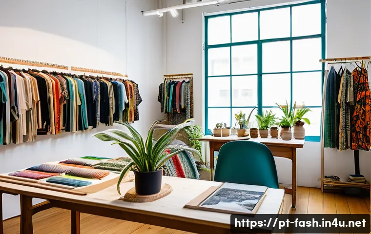 패션디자인 초보자를 위한 가이드 - A cozy and well-lit fashion atelier in São Paulo, Brazil, featuring a diverse group of designers ske...